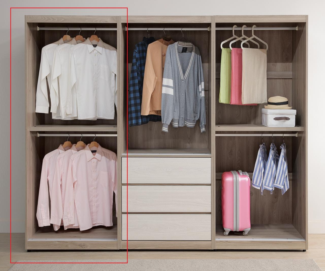 伊格絲2.7尺雙吊推門衣櫥